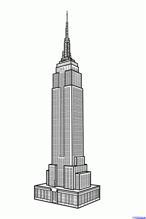 empire state building images drawing